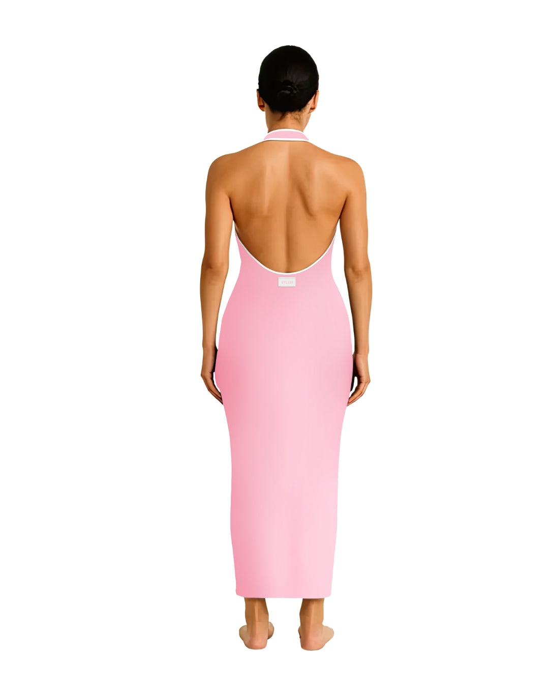 Baby Pink Maxi Feminine Dress SYLESI Baby Pink Maxi Feminine Dress SYLESI