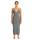 Grey Maxi Feminine Dress