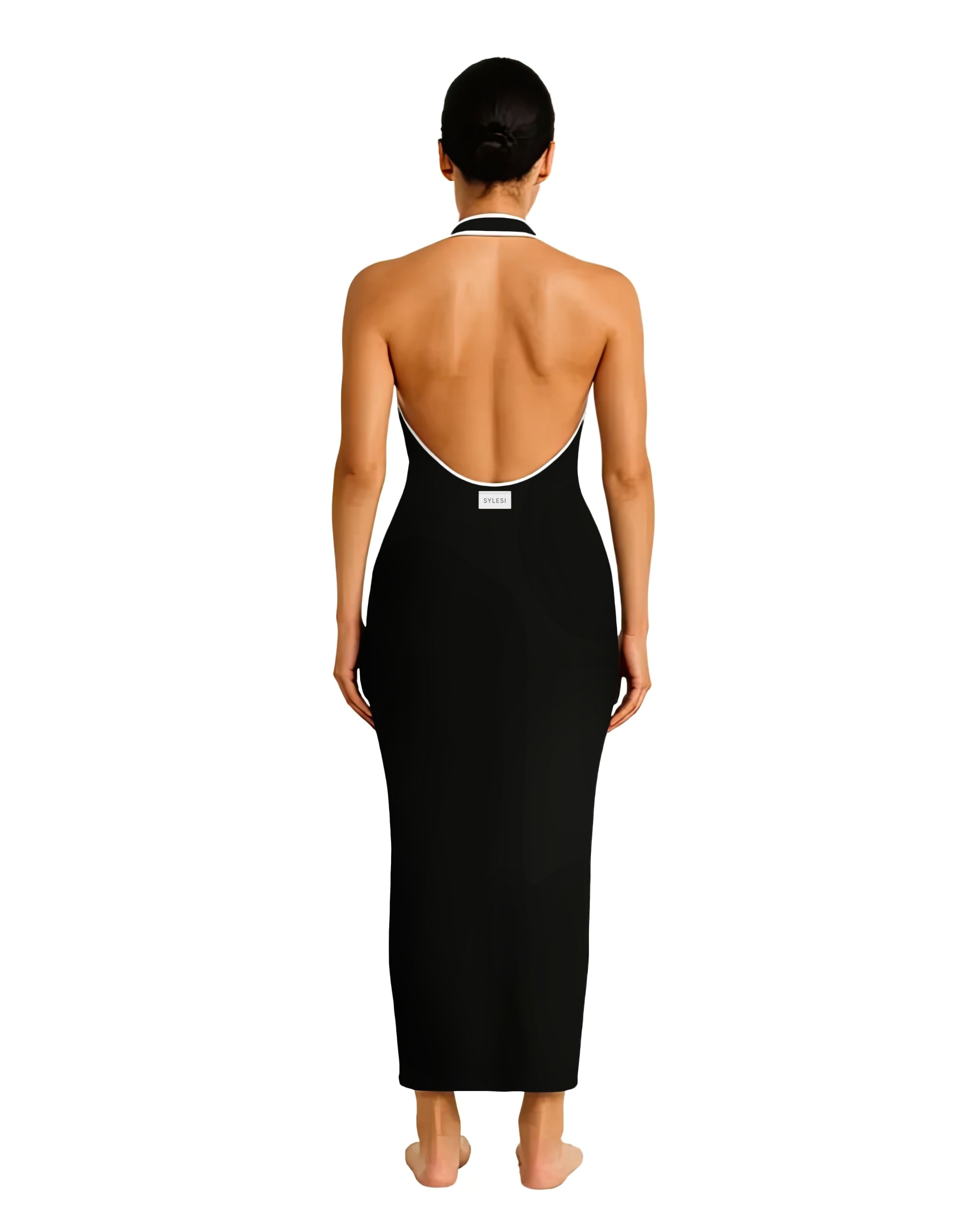 Black Maxi Feminine Dress
