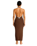 Brown Maxi Feminine Dress