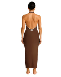 Brown Maxi Feminine Dress