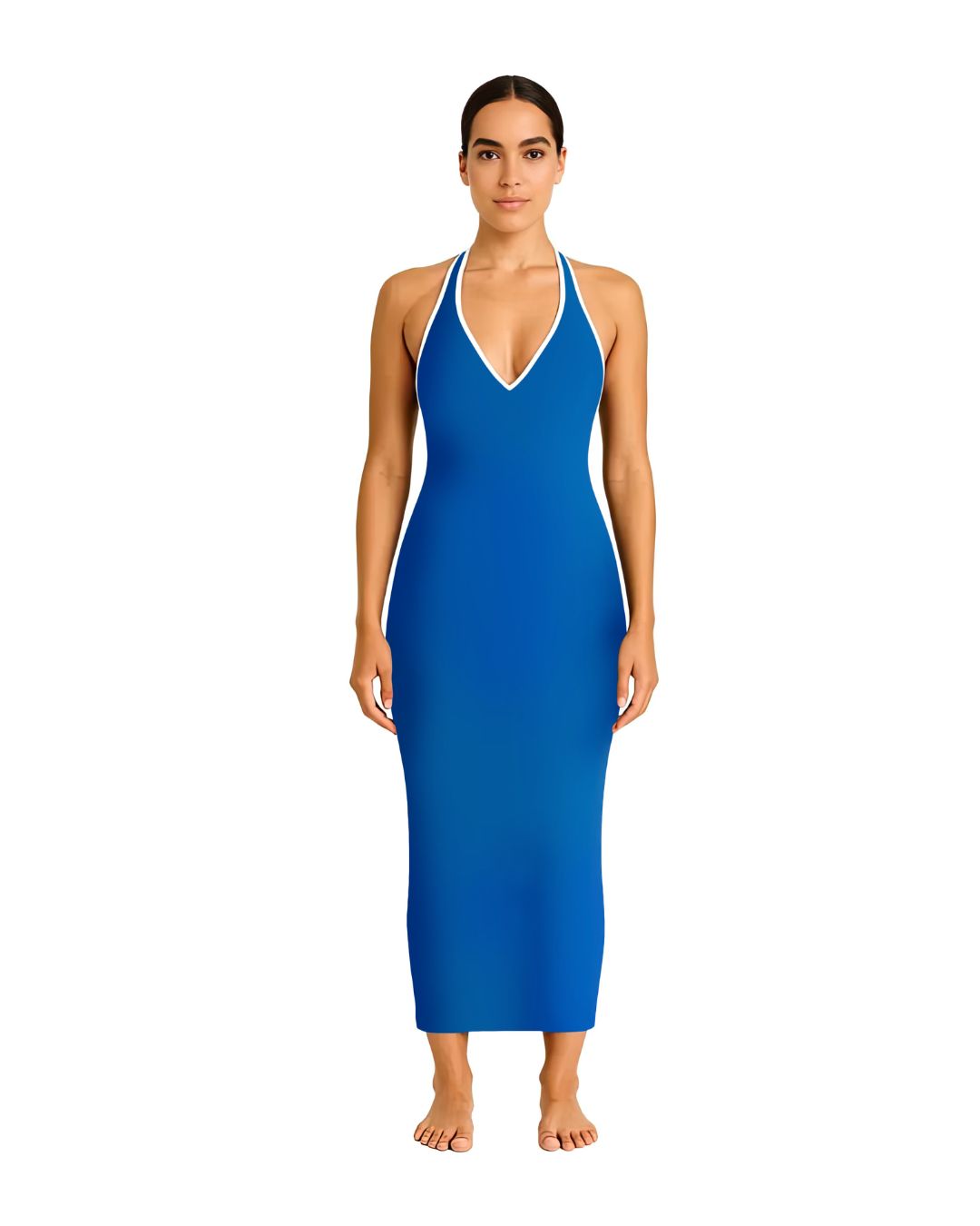Blue Maxi Feminine Dress