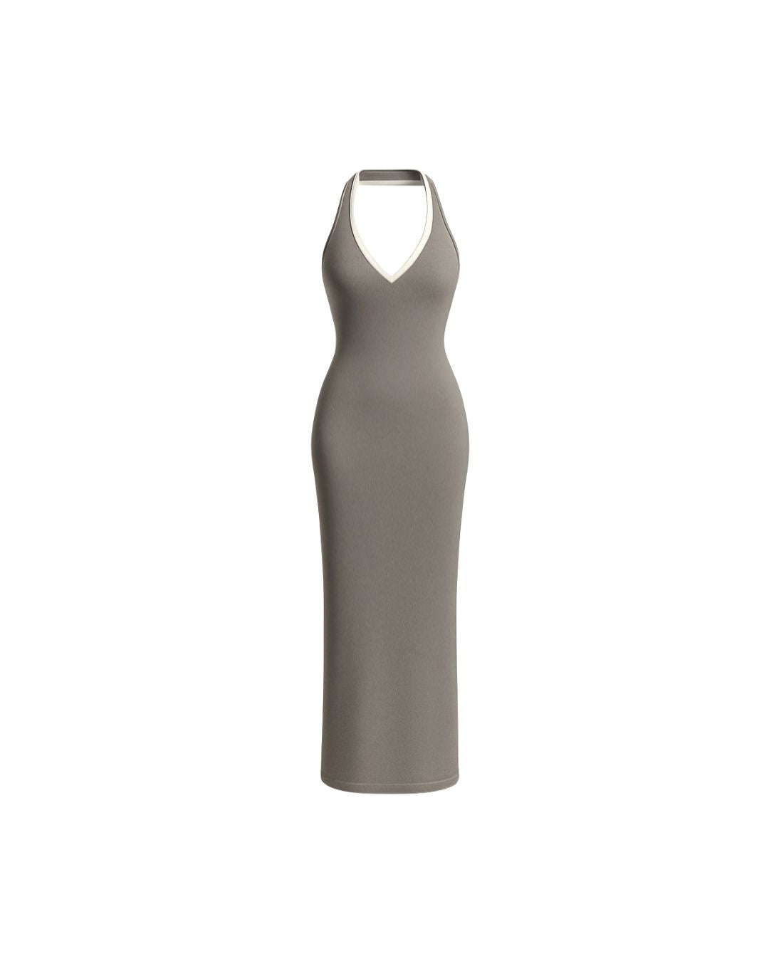 Grey Maxi Feminine Dress
