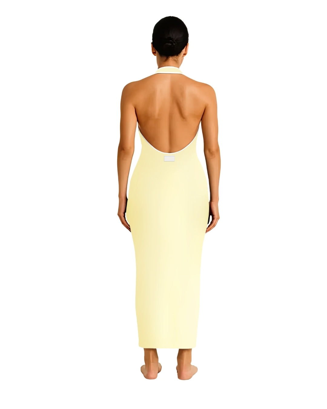 Butter Yellow Maxi Feminine Dress