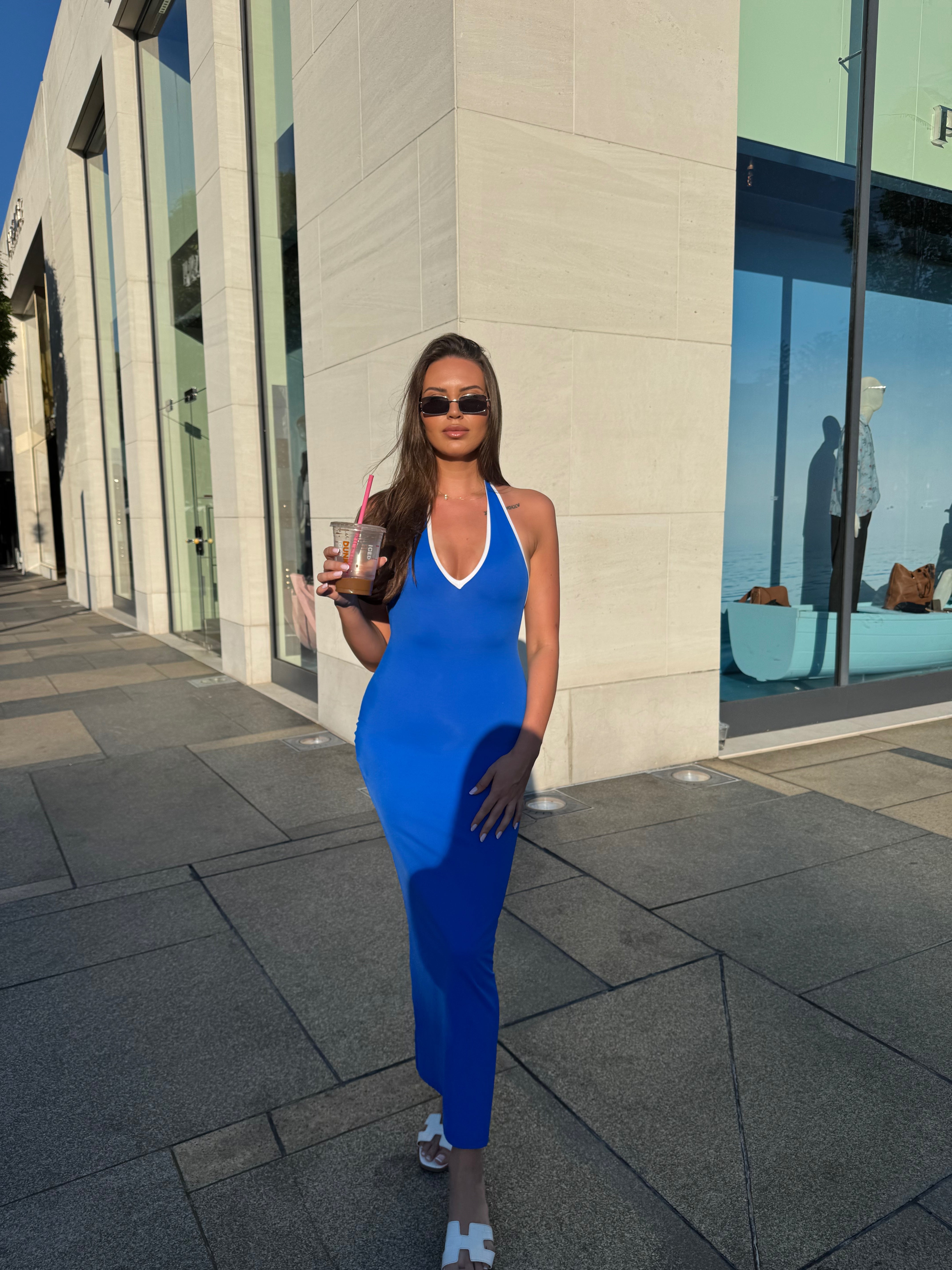 Blue Maxi Feminine Dress