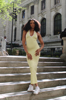 Butter Yellow Maxi Feminine Dress