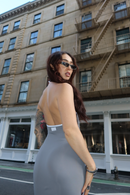 Grey Maxi Feminine Dress