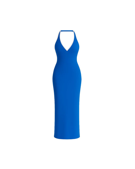 Blue Maxi Feminine Dress
