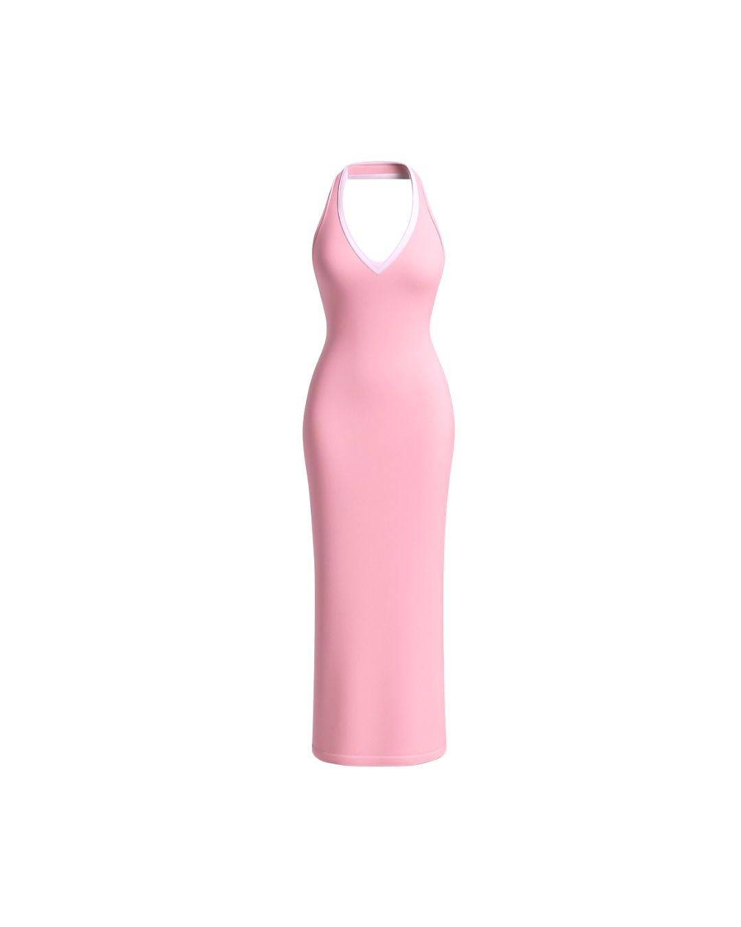Baby Pink Maxi Feminine Dress