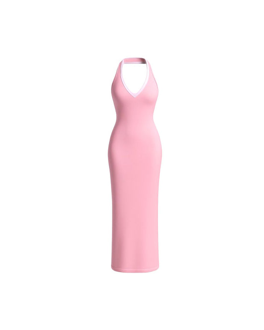 Baby Pink Maxi Feminine Dress