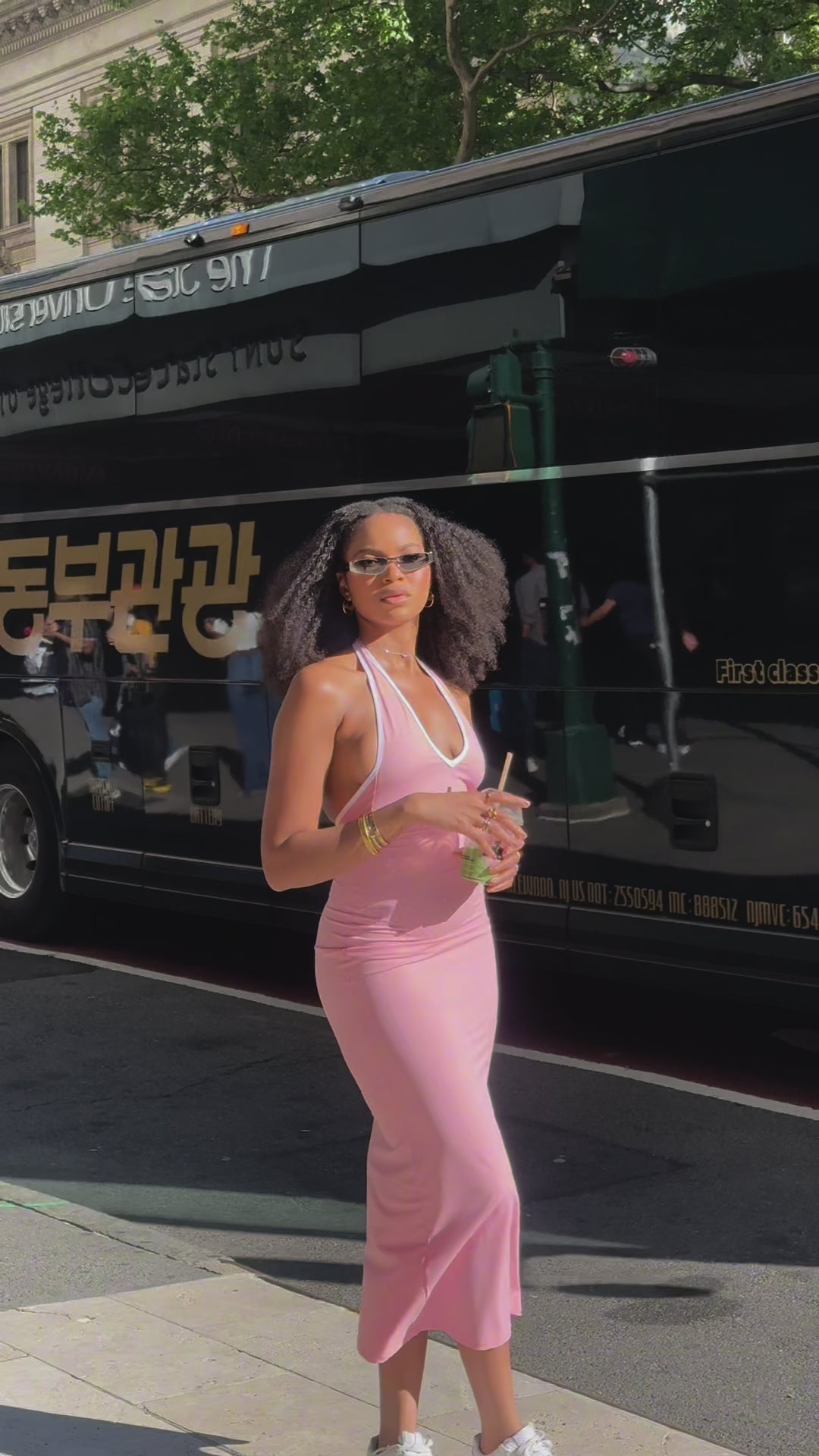 Baby Pink Maxi Feminine Dress